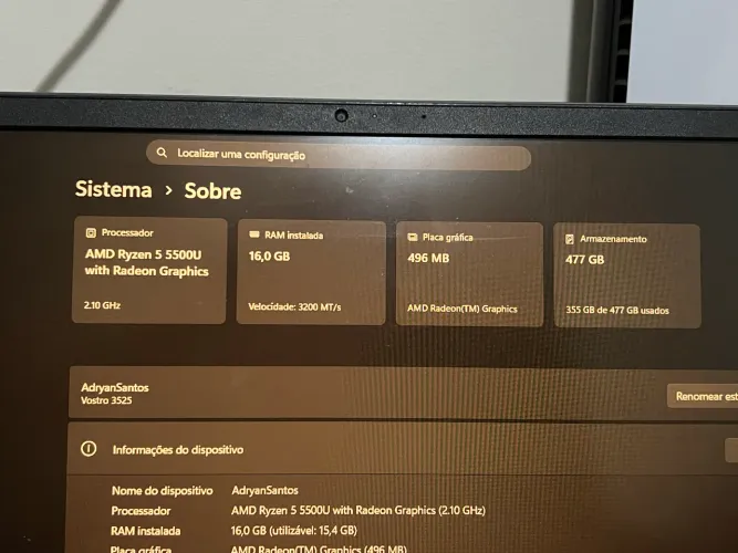 NOTEBOOK DELL VOSTRO 3525