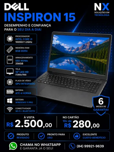 Dell Inspiron 15 - Intel Core i3 10ª Geração | SSD NVMe | Garantia