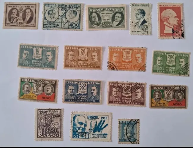 Coleção Temática - Selos Com Getúlio Vargas - De 1931 A 1958