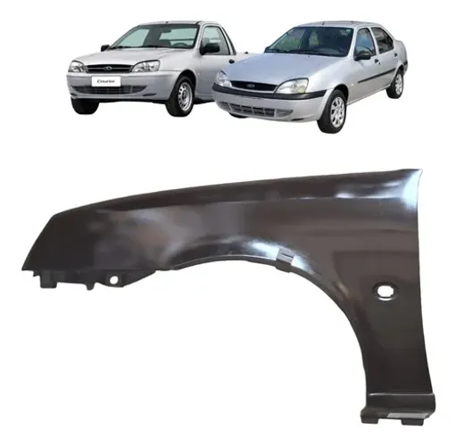 Para-lama Esquerdo Fiesta 2001 A 2003 Courier 1998 A 2013