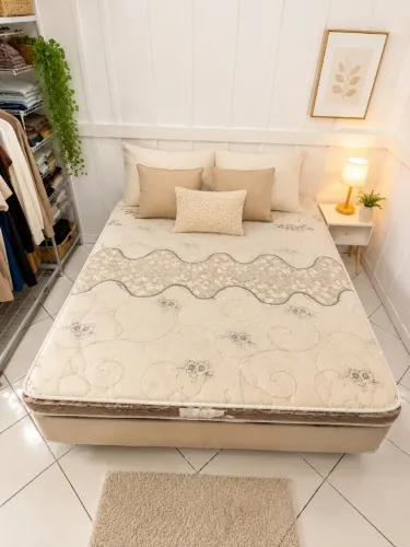 Cama baú de casal + colchão
