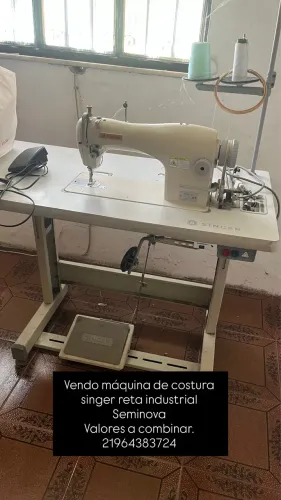 Máquina de costura reta industrial semi nova