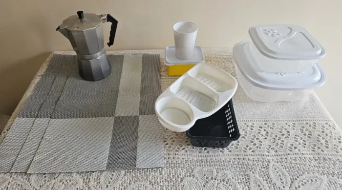 Kit Jogo Americano + Cafeteira + Brindes