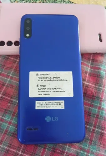 Celular LG K22 32GB Azul - Funcionando - Usado