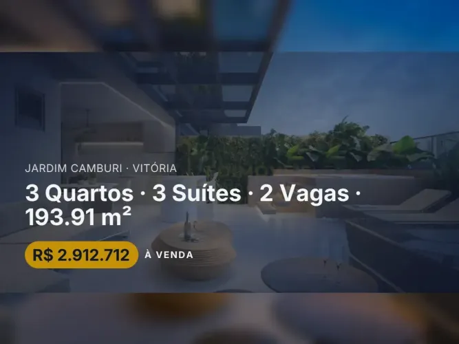 Oportunidade em Jardim Camburi: Apartamento Garden com preparação para spa!