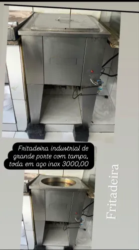 Fritadeira industrial com tampa