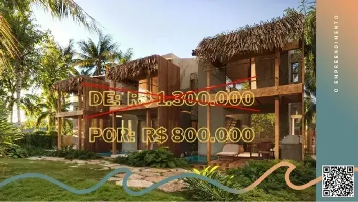 MARAGOGI - CASAS EM CODOMÍNIO FECHADO, PÉ NA AREIA, ESTRUTURA DE RESORT ENFRENTE AO CAMINH