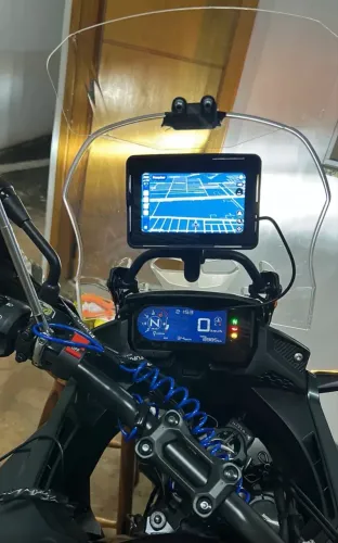 Central Multimídia para Moto Tela de 5" CarPlay e Android Auto Espelhamento Sem Fio gps
