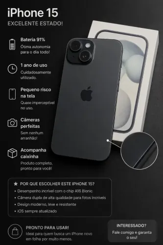 IPHONE 15 SEMI NOVO