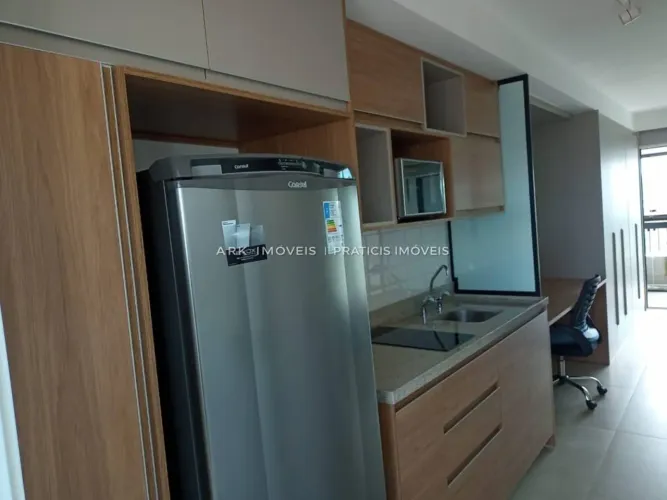 Studio para alugar no Brooklin, 34 m2, semi mobiliado, novo.