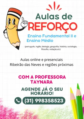 Aulas particulares de reforço