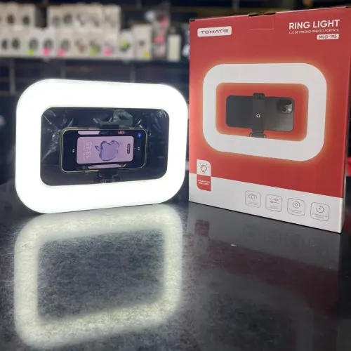 ?Ring Light Led Retangular Bicolor com Suporte para Celular 