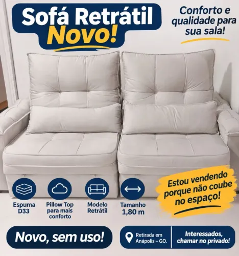 SOFA RETRATIL NOVO