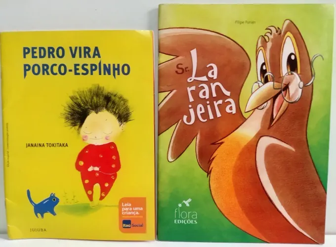 Livros Infantis - Pedro Vira Porco Espinho Coleção Itaú social e Sr. Laranjeira