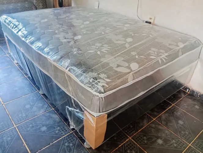 Cama Casal Box De Molas Nova