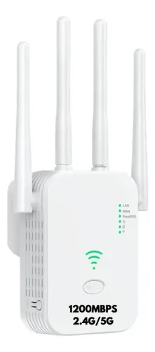 Repetidor WiFi Knup 1200 Mbps 5GHz/2.4GHz 4 Antenas Branco