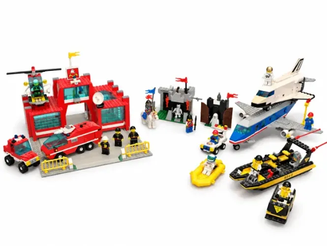 KIT 4 LEGO Vintage Anos 90 - Lote 6034 + 6389 + 6544 + 6451 c/ Manuais