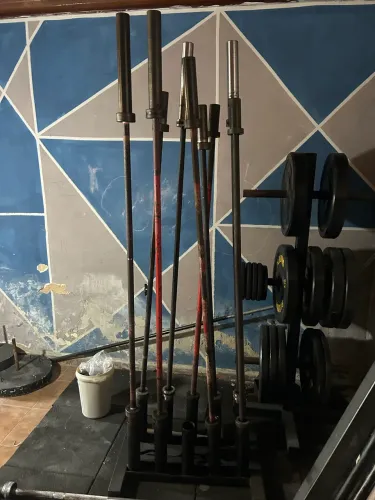 Barra olímpica para treino de crossfit, musculação, academia