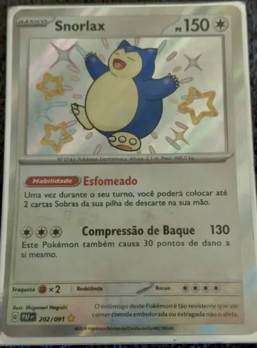 Carta Pokémon SNORLAX SHINY ORIGINAL