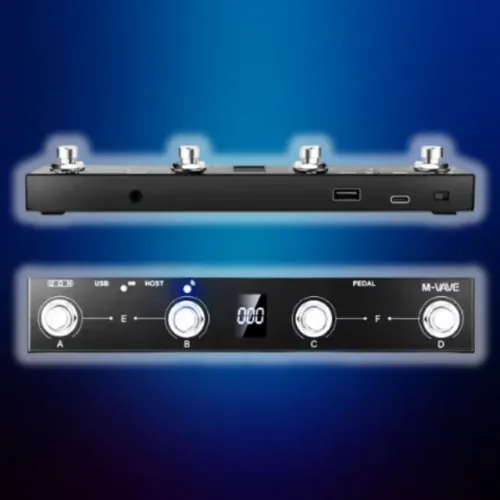 Novo - Pedal Controlador Midi Chocolate Plus M-vave Sem Fio Bluetooth Guitarra - Preto