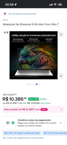 NOTEBOOK HP ELITEBOOK 6 G1i CORE ULTRA 7