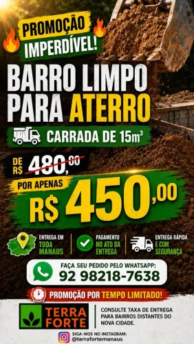 Barro Limpo para Aterro 15m3