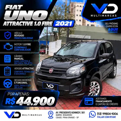 Fiat Uno Attractive 1.0 EVO Fire Flex 8V 5P 2021