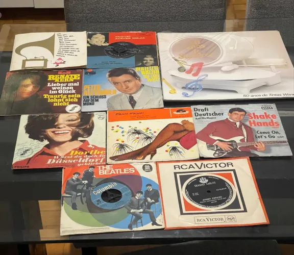 Lote 10 Discos de Vinil Antigos | Beatles + LP Promocional Wanda 50 Anos