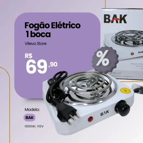 Fogão Elétrico Portátil 1 Boca Onistek ON-FE401 127v