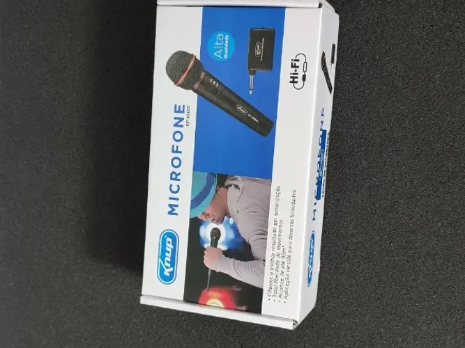 Microfone sem fio dinâmico para karaokê com alcance de 30 metros Ultimas unidades