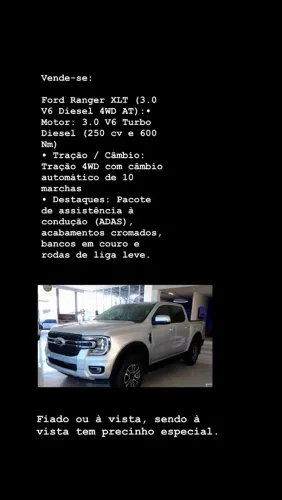 Ford Ranger XLT 3.0 V6 4X4 CD TB Die. Aut. 2024
