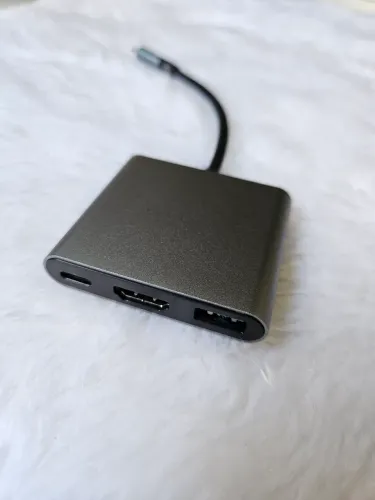 Adaptador Conversor Usb 3.0 Tipo C Para Hdmi 4k 3 Em 1