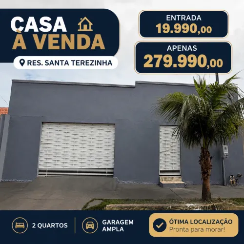 Res. Santa Terezinha, entrada R$19.900,00