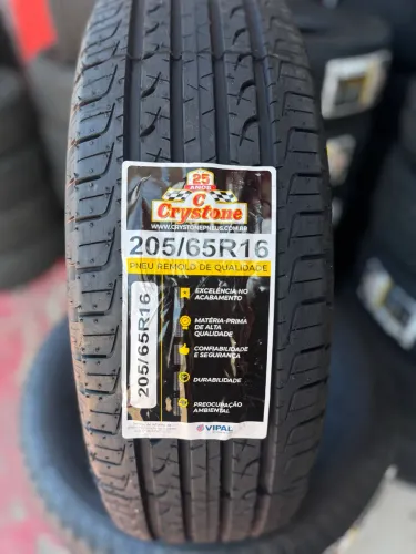 Pneu Crystone 205/65/16 borracha vipal (Instalação grátis)