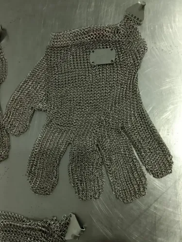 Luva De Segurança Malha Aço Inox Com Ca