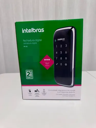 Fechadura Digital de Sobrepor Touch Screen FR 101 Preto Intelbras