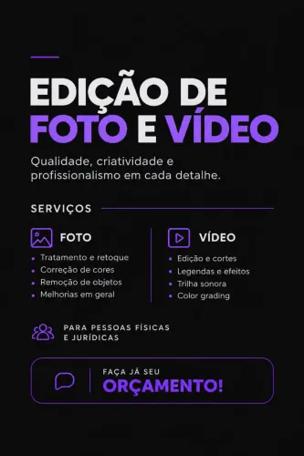 Editor de fotos e videos