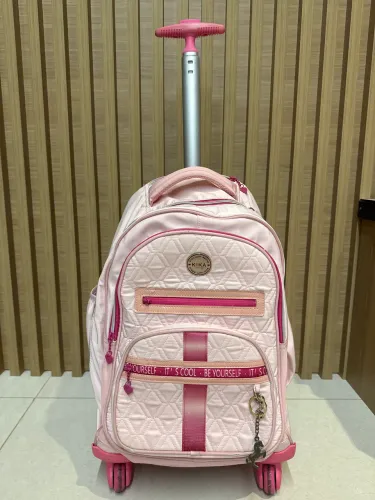 Mochila Kika Rodinhas Original Rosa - Com Avaria R$ 220
