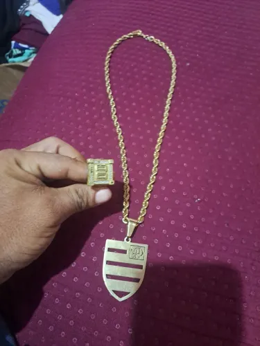 Vendo cordao e anel moeda antiga 