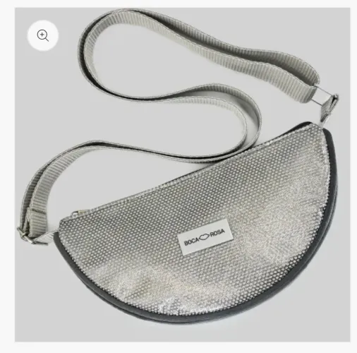 Bolsa pochete prata Boca Rosa