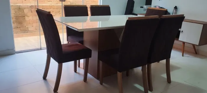 Mesa Laqueada 6 cadeiras
