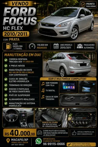 Ford Focus 1.6 S/se/se Plus Flex 8v/16v 5P 2011