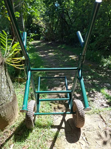 Carrinho carga lenha extremamente reforçado