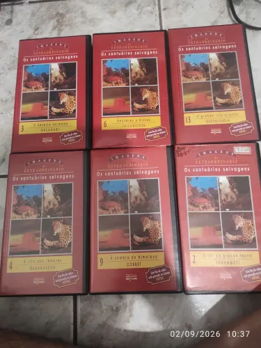 VHS lote santuarios selvagem (6 fitas)