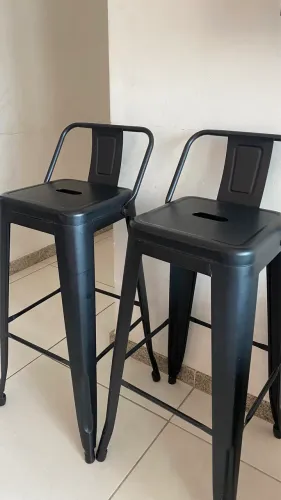 KIT 2 BANQUETAS IRON INDUSTRIAL 