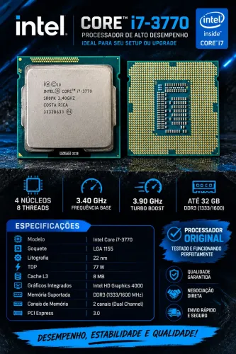 PROCESSADOR INTEL CORE i7-3770 3.40GHz