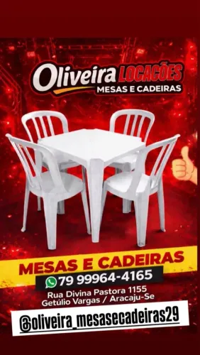 Aluguel mesas e cadeiras