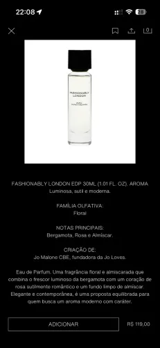 Perfume Zara colab Jo Malone