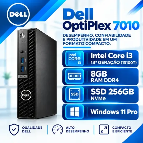 Mini Pc Dell Optiplex 7010 I3 13ger 8gb Ssd 256gb W11pro