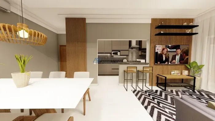 Apartamento em Praia Grande, Guilhermina com 2 quartos, 1 suíte, 81m²
